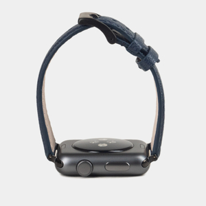 Ремешок для Apple Watch 40/41/42 mm из кожи козы, синего цвета