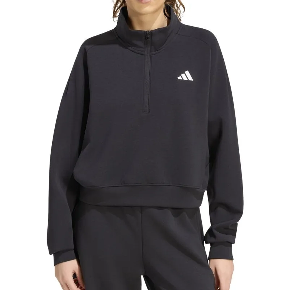 Женская теннисная куртка Adidas Tennis Half Zip - black