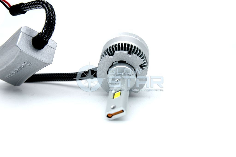 Светодиодные лампы D2H Aozoom ALH-08 в штатную линзу с кулером, 12V, 35W, 6000K (комплект, 2шт)
