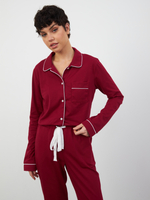 Пижама женская Ihomewear Classic Bordo