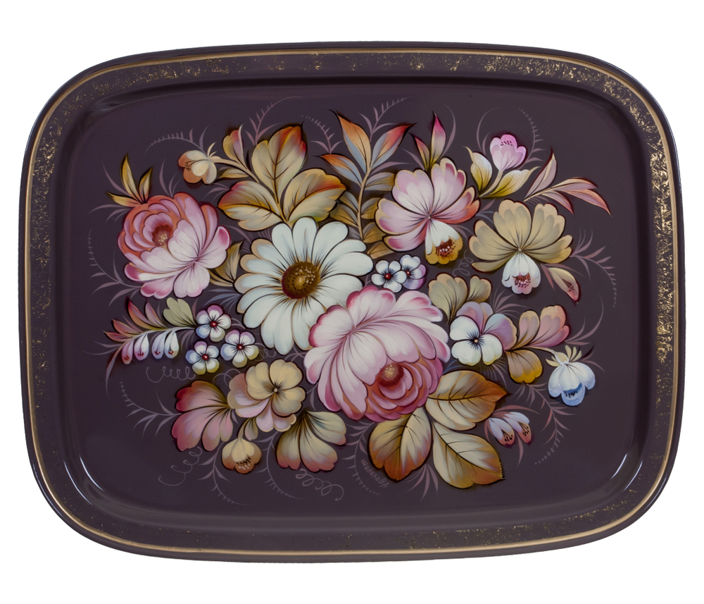 Zhostovo metal tray A19D050220240157