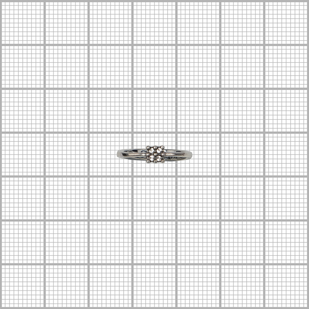 "Экс" кольцо в серебряном покрытии из коллекции "Э"