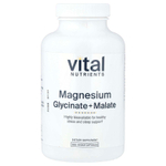 Vital Nutrients, Магний, глицинат + малат, 240 мг, 200 веганских капсул (120 мг на капсулу)
