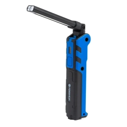 Лампа светодиодная аккумуляторная с магнитом(5W/3WCOB,150/360Lumen,3.7V,2000mAh,t зарядки 4ч,USB провод,защита гнезда зарядки,поворотная 270гр) Forsage F-EL2301