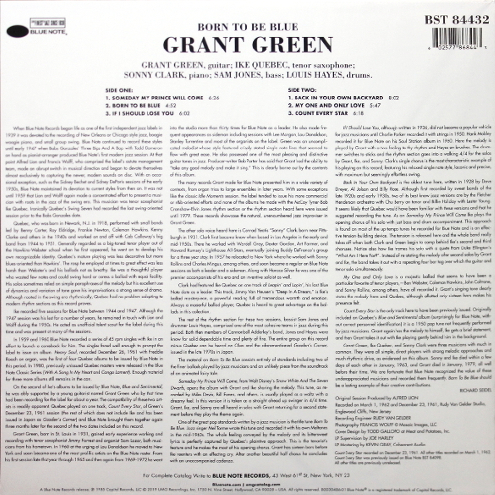 Grant Green / Born To Be Blue (Limited Edition)(LP)