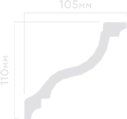 Карниз HiWood, 105x110 мм