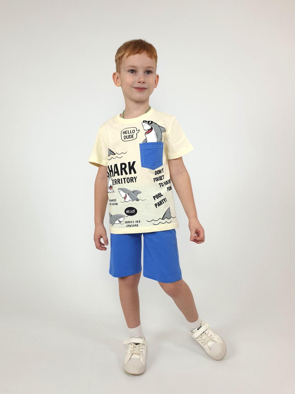 01-85-7 Комплект для мальчика (фуфайка+шорты)