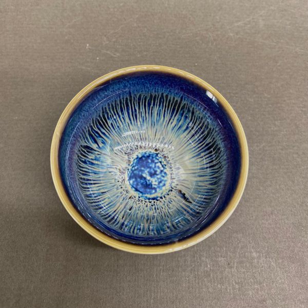 чашка, керамика с голубой глазурью, 60мл