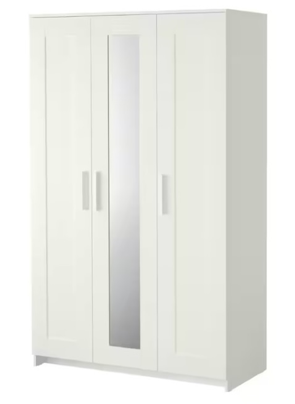 Шкаф платяной 3-дверный Ikea Brimnes с зеркалом , белый