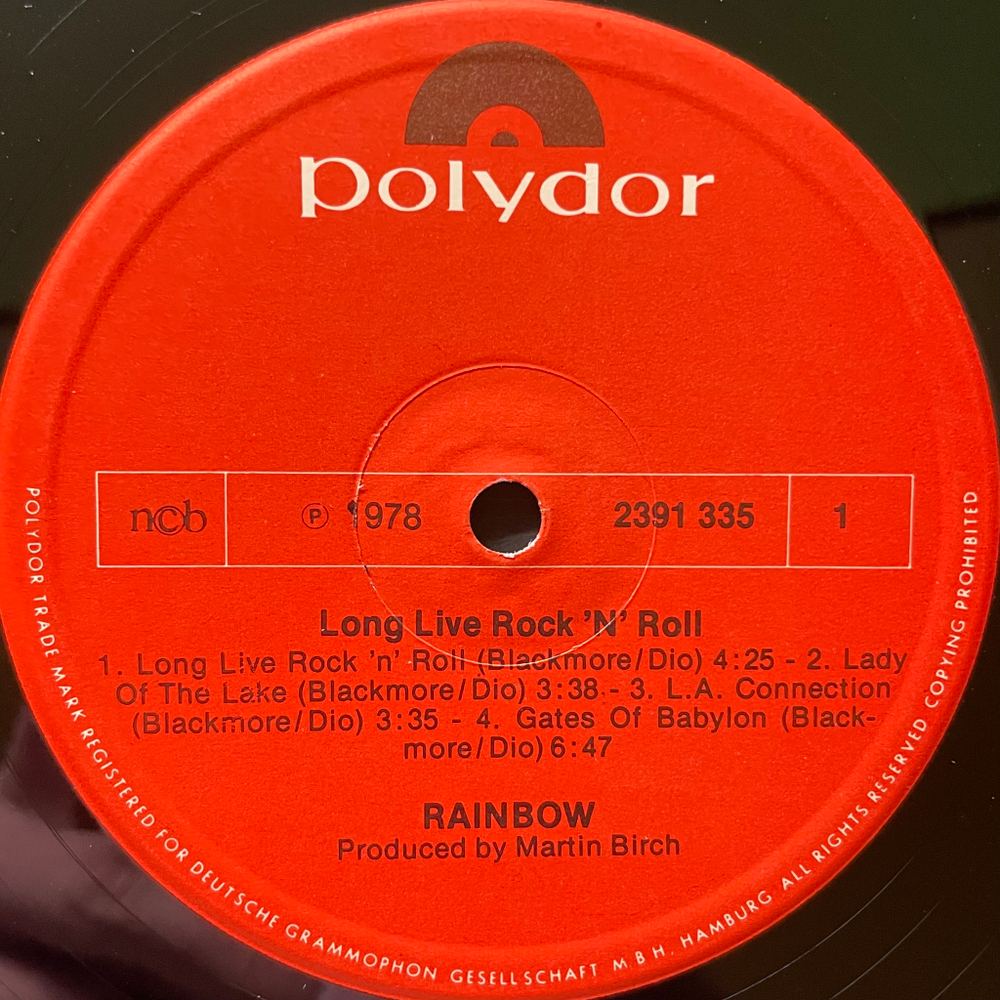 Rainbow ‎– Long Live Rock 'N' Roll (Скандинавия 1978г.)
