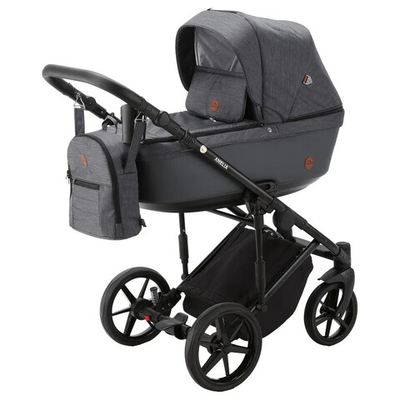 Детская коляска Adamex Amelia 2 в 1 AM235-TIP (Т.СЕР+Т.СЕР.КОЖА)