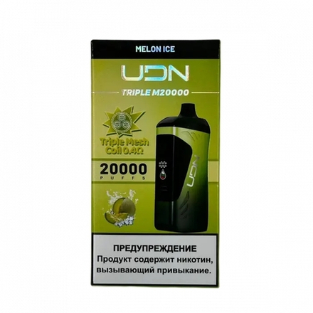 UDN Triple M20000 Melon ice - дыня-лёд 20000 затяжек 20мг (2%)