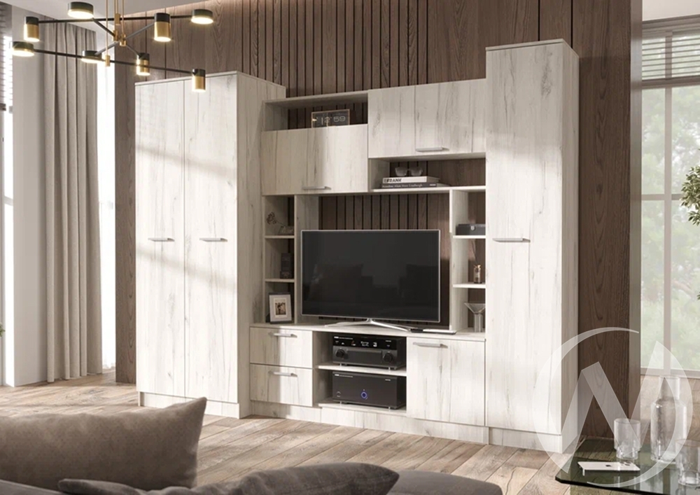 Гостиная Флора (без зеркала) (дуб крафт белый)