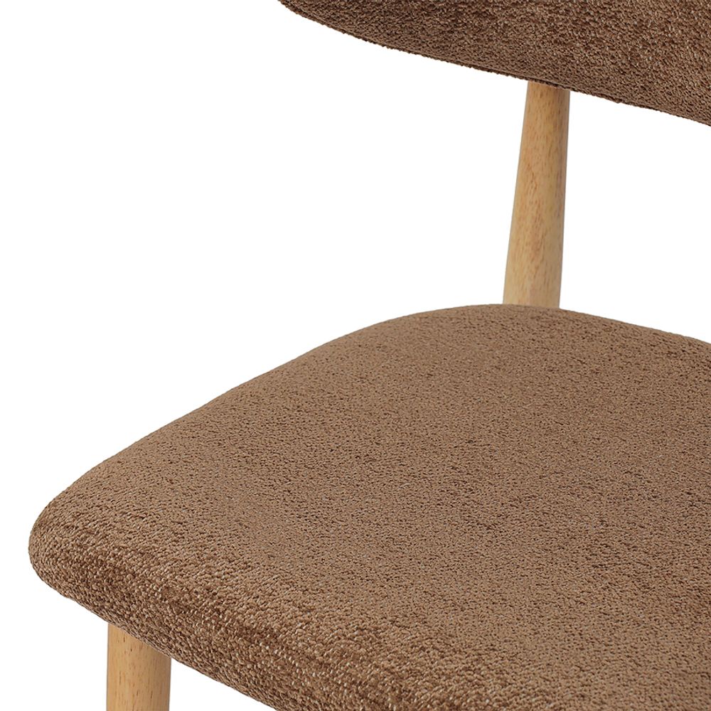 Стул Stone, мягкий шенилл, кофе с молоком