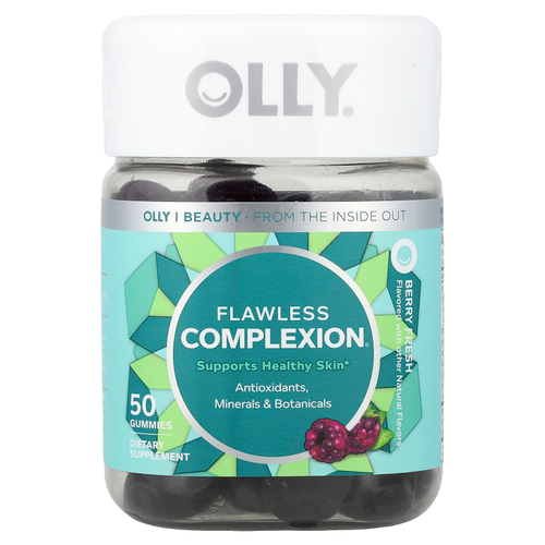 OLLY, Flawless Complexion, жевательные таблетки, со вкусом ягод, 50 жевательных таблеток