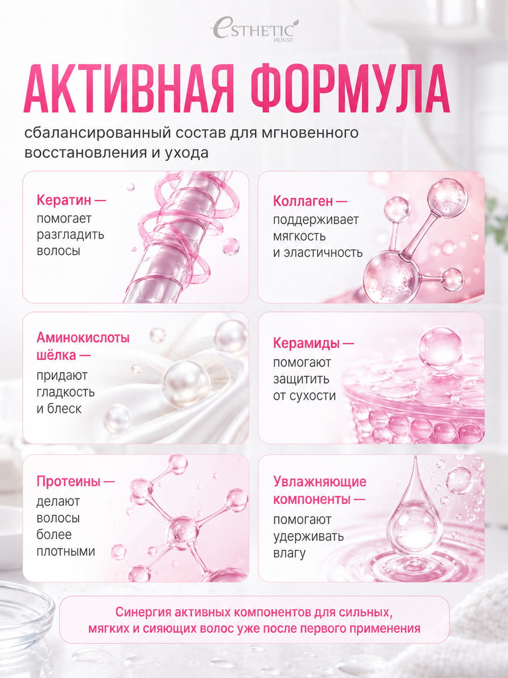 [ESTHETIC HOUSE] ФИЛЛЕР НАБОР Маска для волос CP-1 3Seconds Hair Ringer (Hair Fill-up Ampoule), 20шт*13мл