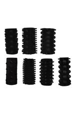 Набор из 7 черных насадок Penis Sleeves Set