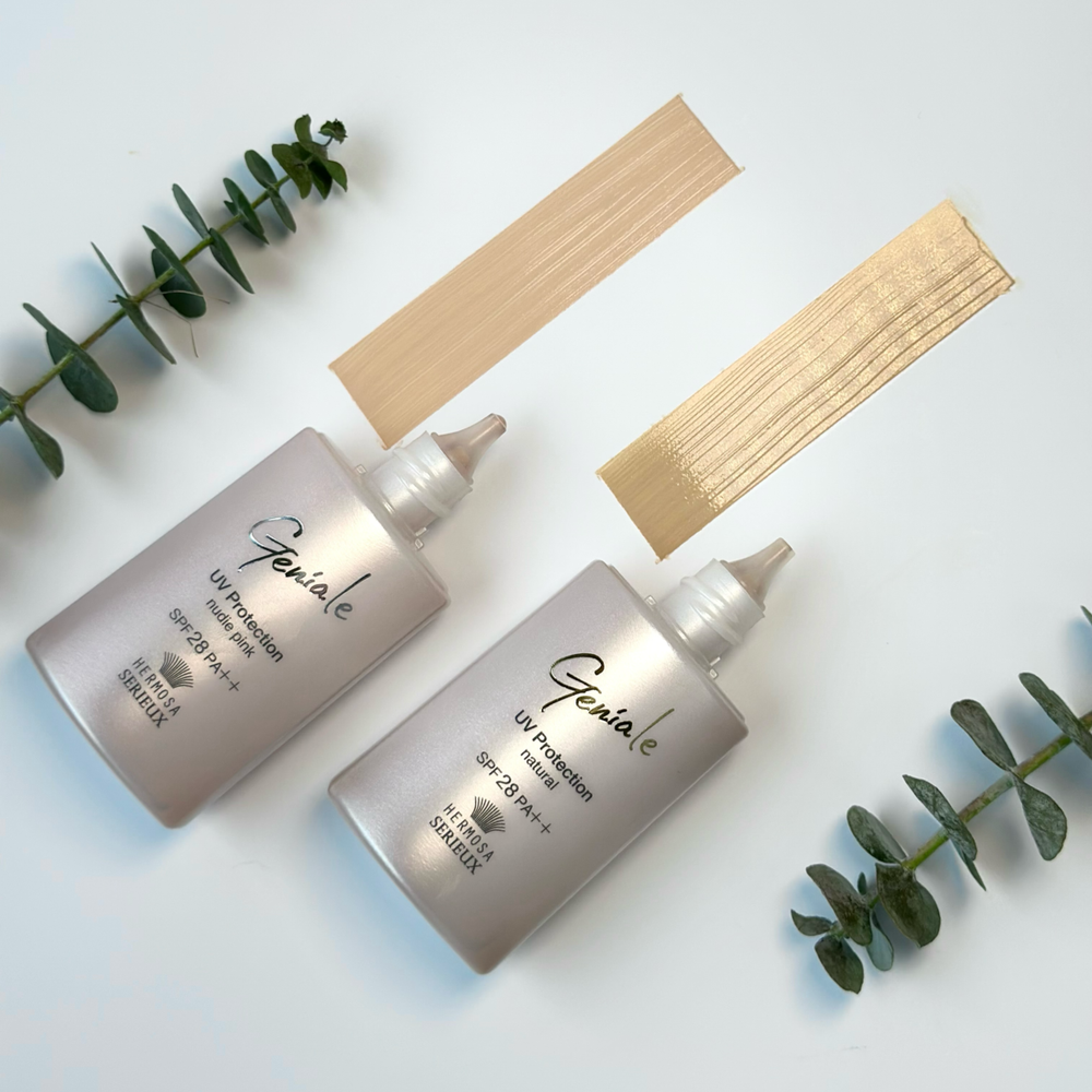 Омолаживающий санскрин и тональная основа 2 в 1 SPF28/PA++ HERMOSA Serieux Geniale UV Protection