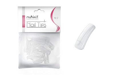 Типсы классические, прозрачные RuNail Арт.1331  50 шт №2