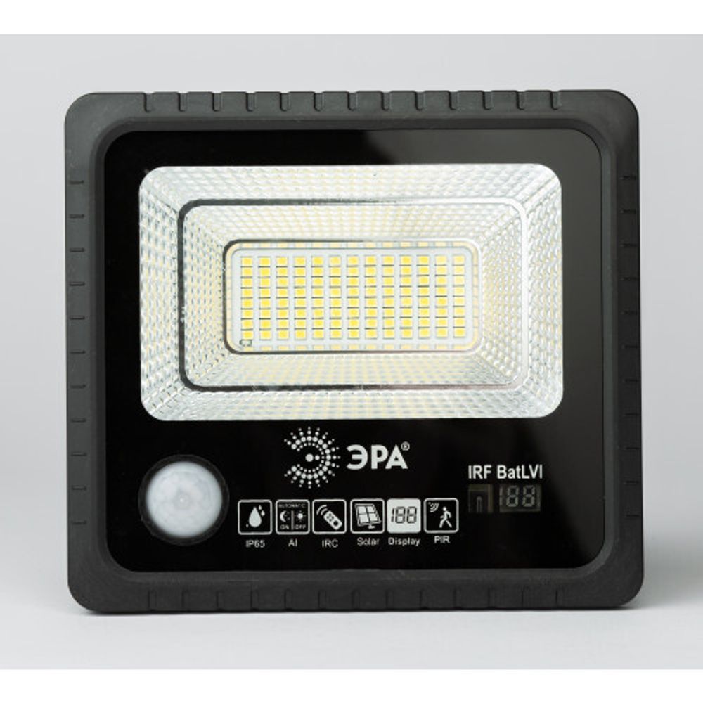 ЭРА Прожектор светодиодный уличный на солн. бат. 50W, 360 lm, 5000K, с датч. движения, ПДУ, IP65