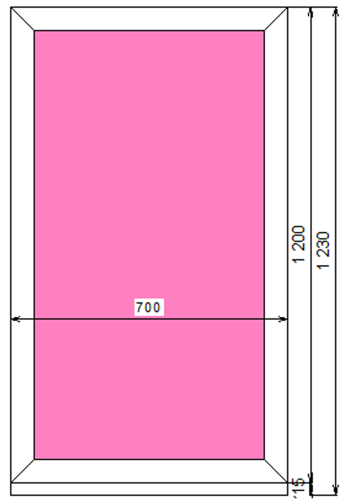 Пластиковое окно 1200 х 700 ТермА Эко