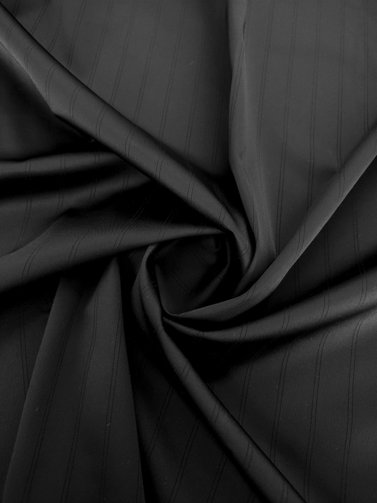 Костюмная жаккард полоска широк, черный, стрейч FC#4