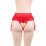 Пояс для чулок кружевной Red Sexy Bow (XL-2XL)