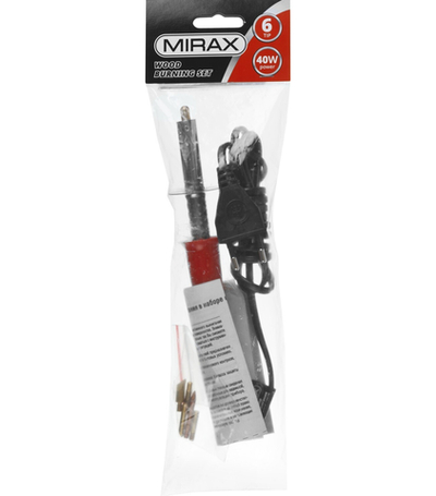 MIRAX 450°C, 220 В, 40 Вт, 6 насадок, прибор для выжигания (55430-H6)