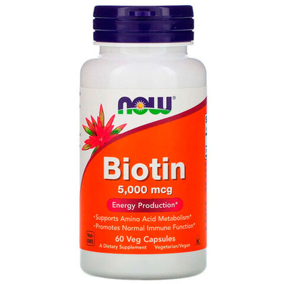NOW Biotin 5000 мкг. (60 капс.) [M]