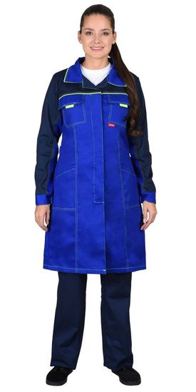 Халат женский "Сириус-Ирина" (василек/синий/лимон)