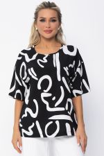 Блуза Аделаида (черная) Б13599-25М LT Collection