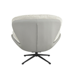 Кресло BLISS серый, экокожа, шенилл