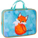 Папка с ручками А4, Berlingo Little Fox, широкая, ткань, молния