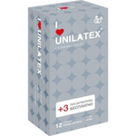 Презервативы Unilatex Dotted/точечные, 12 шт. + 3 шт. в подарок