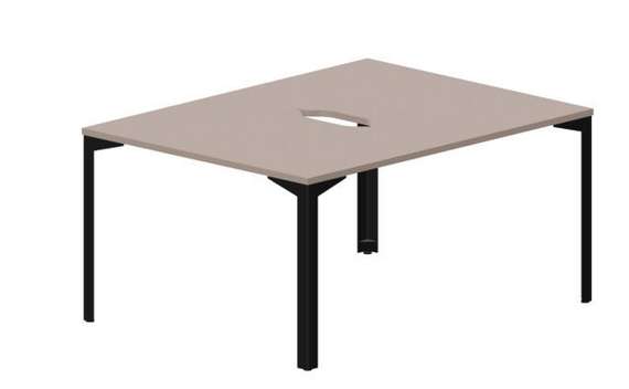 Составной стол на 2 рабочих места 118х156,6х75см (2 эргономичных выреза)