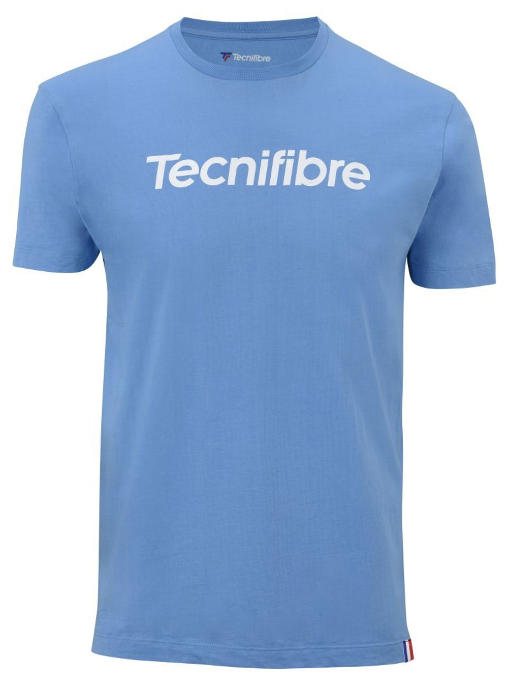 Теннисная футболка Tecnifibre Club Cotton Tee - azur