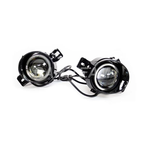 Противотуманные фары (ПТФ) WD-012 "ZMB" лазерные с Bi-LED модулем на Nissan Almera, Primera, X-Trail, Teana, Qashqai (дорестайл)