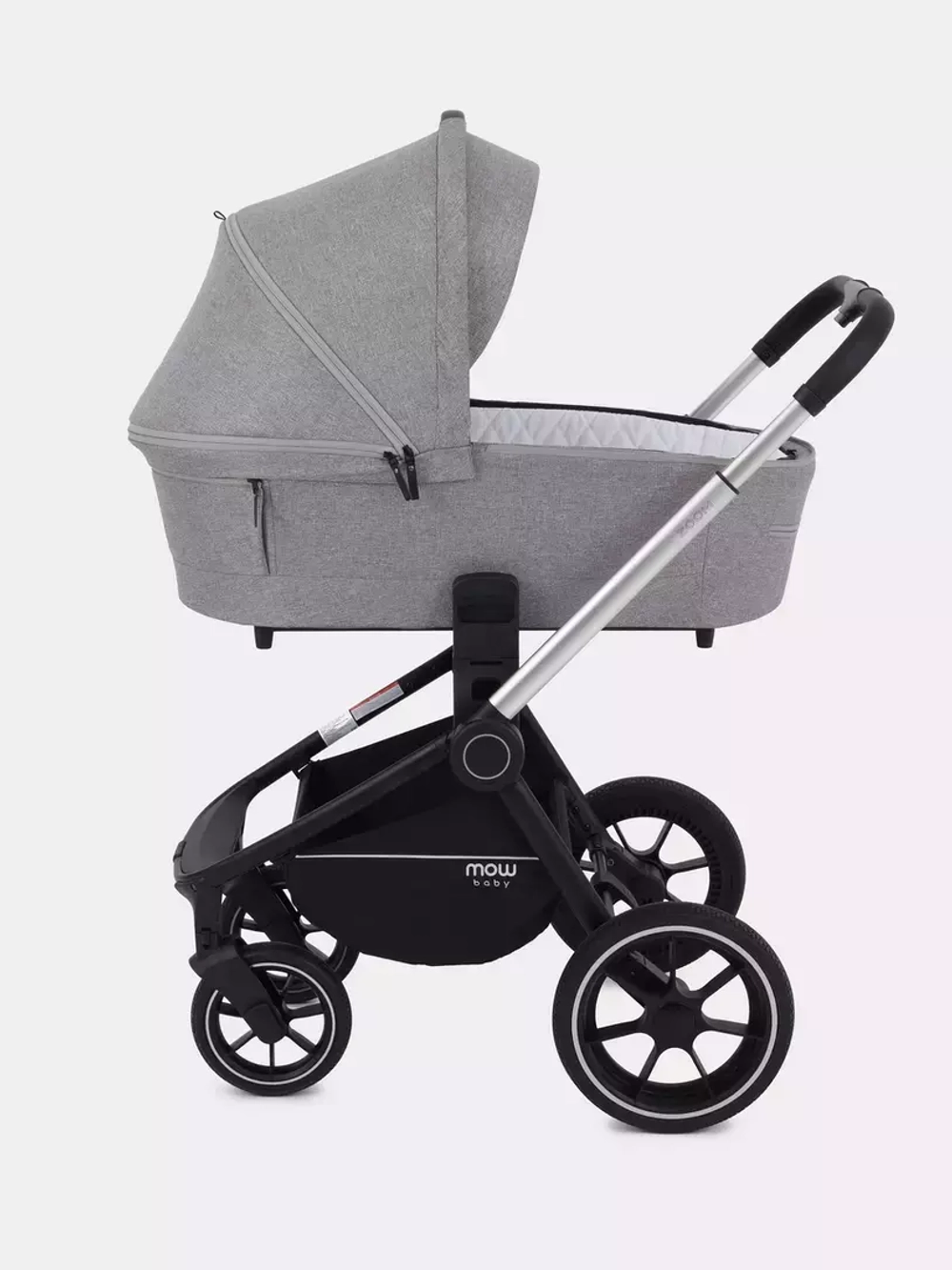 Коляска детская MOWBaby "ZOOM"PU (2в1) RA086 Silver Beige