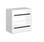 Комод Стокгольм белый/белый глянец