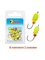 Мормышка фосфорная №07 P, 2 упк по 10 шт 0,14g