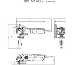 Угловая шлифмашина Metabo WEV 10-125 Quick, 1000 Вт, 125 мм