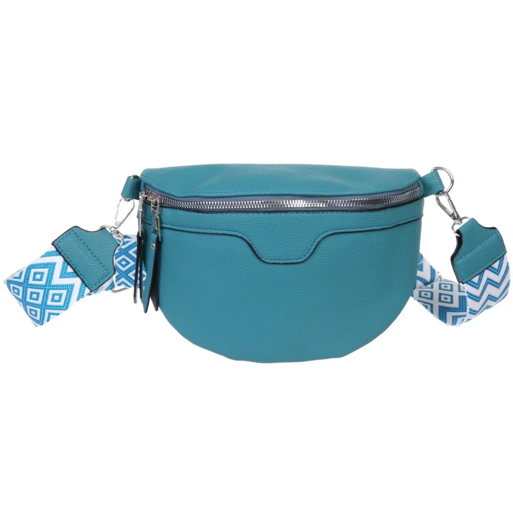 Сумка женская через плечо «ИМАНИ», цвет лазурный, три кармана, 24*19*7*5см (лейбл Ultramarine)