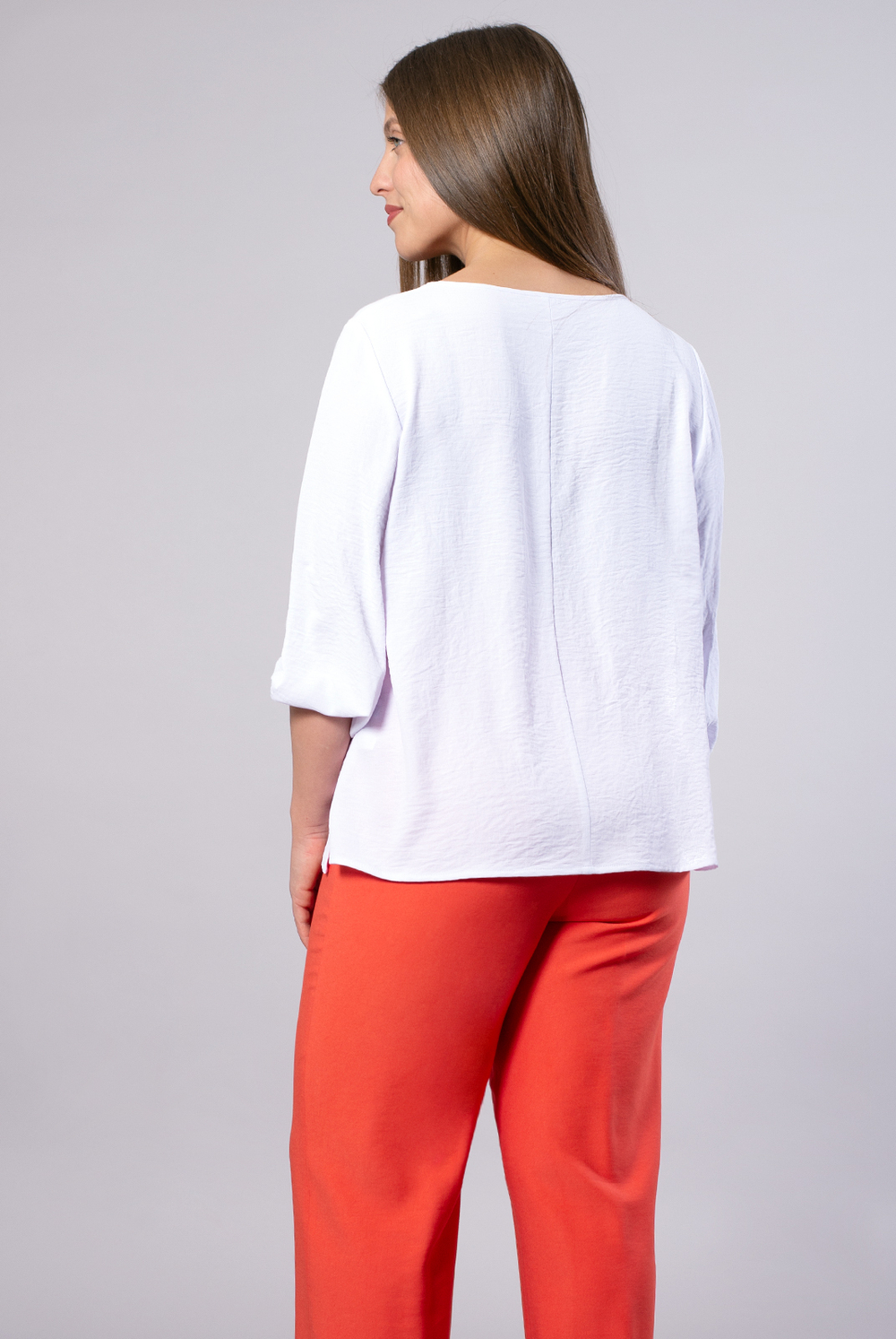 Блузка женская 3246ЛП, белый #30Б093246ЛП