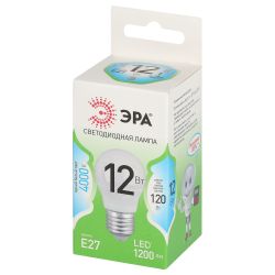 Лампочка светодиодная ЭРА GREEN LINE LED P45-12W-840-E27 GL E27 12 Вт шар яркий белый свет