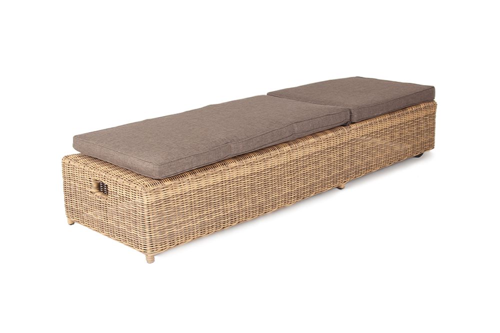 "Рим" шезлонг с подушкой, цвет соломенный