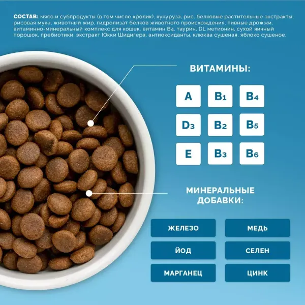 Сухой корм DELICADO CAT STERILISED RABBIT для стерилизованных кошек с кроликом