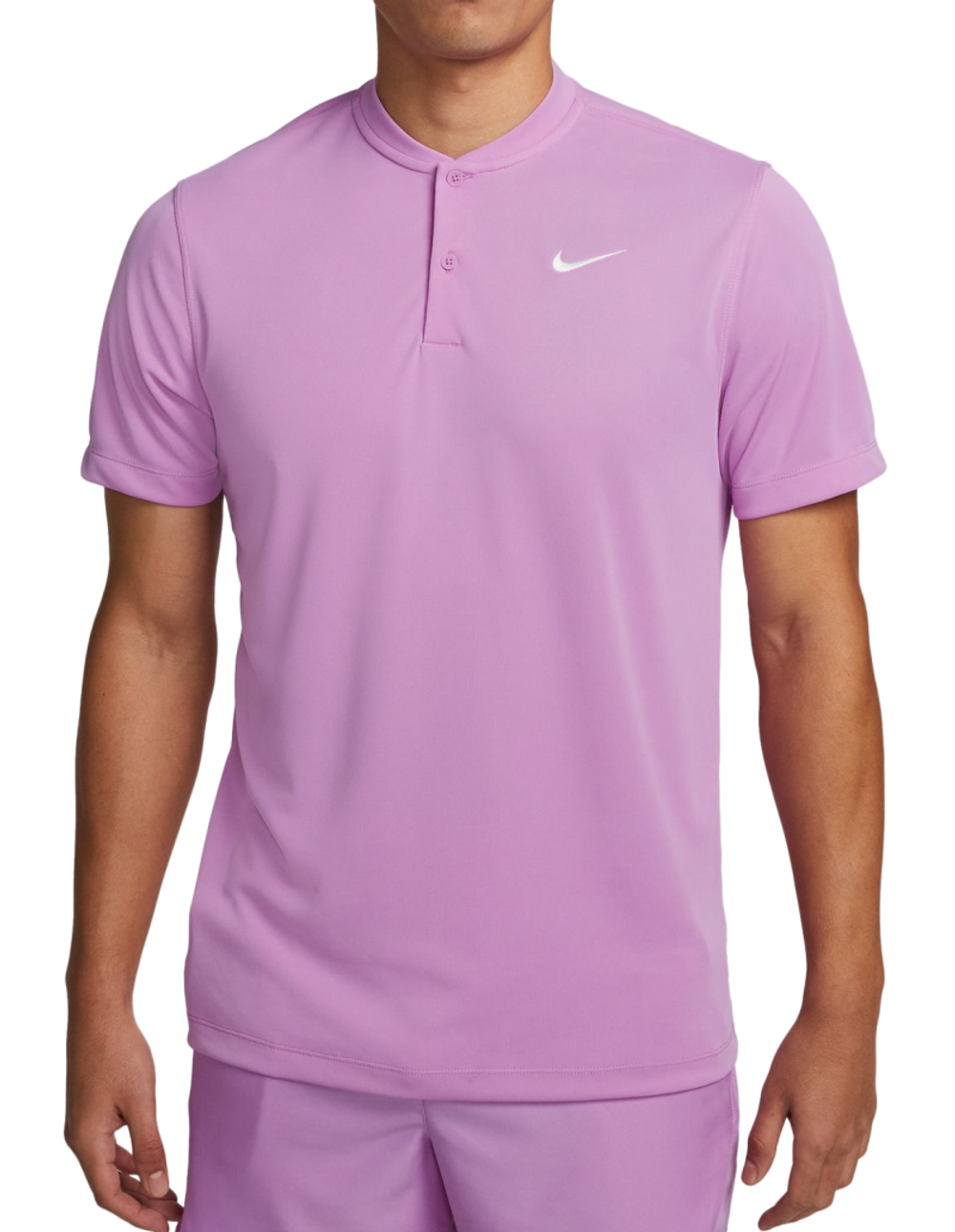 Мужское теннисное поло Nike Court Dri-Fit Blade Solid Polo - rusch fuchsia/white