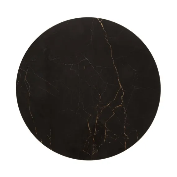 Кофейный стол Vaso Marable Ø80х44 см, черный мрамор, бронза