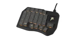Игровая мини-клавиатура Ergohaven Space Mission 30 Black, вид сверху на белом фоне