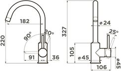 Смеситель Omoikiri Shinagawa-GB латунь/графит